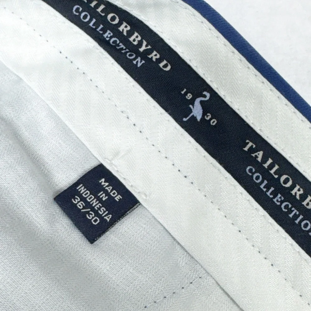 Tailorbyrd Chino Pants Mens 36x30 Blue Slim‎ Fit Cotton Stretch
